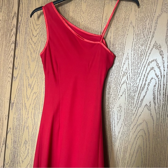 Rabbit Rabbit Rabbit Red Asymmetrical One-Shoulder Sundress - Picture 2 of 10